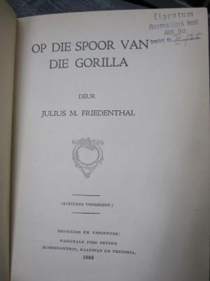 Kg 1428: Op die Spoor van de Gorilla (1935)