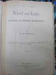 Kg 1543: Wiesel und Katze : ein Beitrag zur Geschichte der Haustiere (1888)