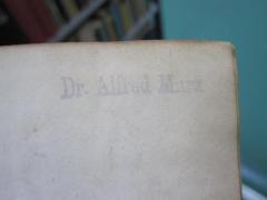 G45 / 3177 (Marx, Alfred), Stempel: Name, Berufsangabe/Titel/Branche; 'Dr. Alfred Marx'.  (Prototyp)