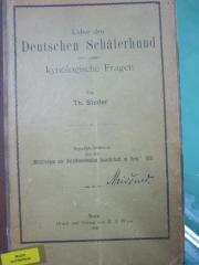 Kg 1619: Ueber den Deutschen Schäferhund und einige kynologische Fragen : Separat-Abdruck aus den Mitteilungen der Naturforschenden Gesellschaft in Bern (1903)