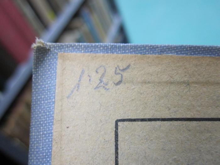 Kg 1639: Der Tierkörper : seine Form und sein Bau unter dem Einfluß der äußeren Daseinsbedingungen (1909);G46 / 2468 (unbekannt), Von Hand: Preis; '1.25'. 