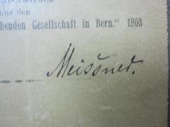 G46 / 1734 (Meißner, Max), Von Hand: Autogramm, Name; 'Meissner.'. 