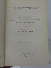 Sf 224: English etymology : a select glossary serving as an introduction to the english language (1898)
