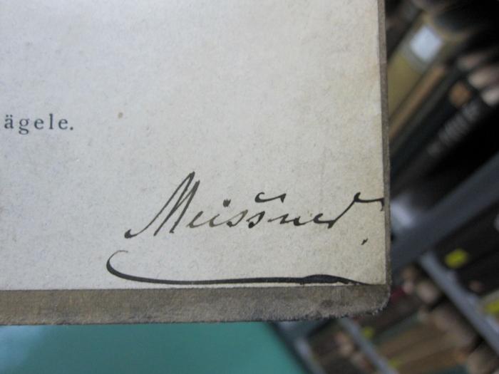 Kg 1614: Variationen des Canidengebisses mit besonderer Berücksichtigung des Haushundes : Separat-Abdruck ([1905]);G46 / 1727 (Meißner, Max), Von Hand: Name, Autogramm; 'Meissner.'. 