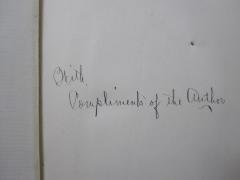 G46 / 1200 (unbekannt;Grant, Madison), Von Hand: Widmung; 'With Compliments of the Author'. 