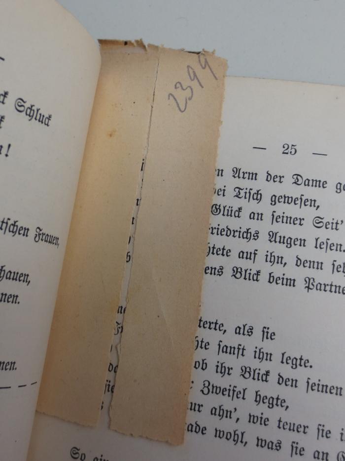  Gott Zufall : dem Leben nacherzählt (um 1903);- (Weisstein, Gotthilf), Papier: Exemplarnummer; '2399'. 