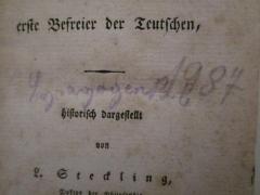 - (Synagogenbibliothek), Von Hand: Exemplarnummer; '1987'. 