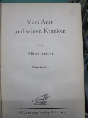 Kh 85 c 2. Ex.: Vom Arzt und seinen Kranken ([1932])