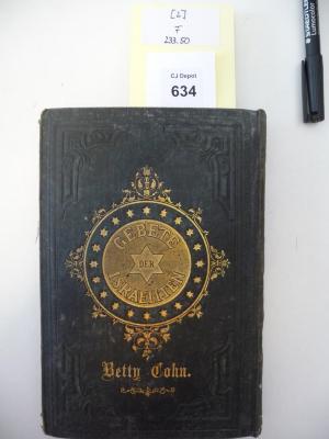 F 233 50 [2]: Israelitisches Gebetbuch für die öffentliche Andacht des ganzen Jahres : Seder tefilla le-yemot he-hol ve-le-shabbatot ve-le-khol mo'adey ha-shana, Zweiter Theil (1872)