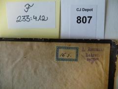 - (Rossmann, A.), Stempel: Name; 'A. Rossmann
Lehrer'. 