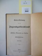 F 232 30: Gebet-Ordnung für den Jugendgottesdienst in der jüdischen Gemeinde zu Berlin (Sabbath-Nachmittag) (1908)