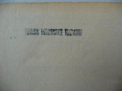 - (Grunwald, Joshua), Stempel: -; 'Adass Machsike Hadath'. 