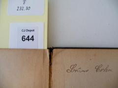 - (Cohn, Bruno), Von Hand: Autogramm; 'Bruno Cohn'. 