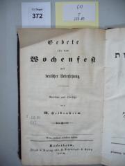 F 233 80 3: Festtägliches Gebetbuch. 3. Gebete für das Wochenfest.  (1870)
