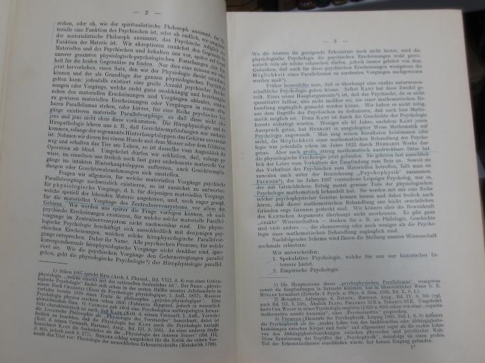 VIII 1911 3. Ex.: Leitfaden der physiologischen Psychologie in 16 Vorlesungen (1914);G45II / 34 (unbekannt), Von Hand: Annotation. 