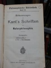 VIII 4082 2. Ex.: Erläuterungen zu Kant's Schriften zur Naturphilosophie (1877)