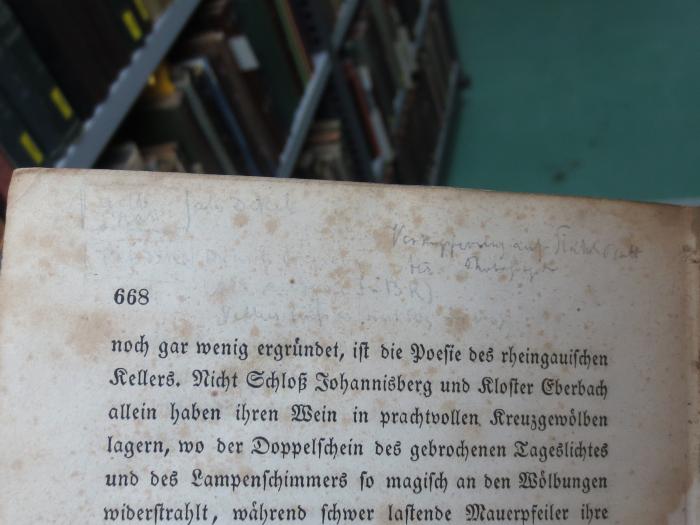 X 2217 c, Ers.: Chemische Briefe (1851);G45II / 2556 (unbekannt), Von Hand: Notiz; '[???] 
Verkupferung auf [???] für Photo[???]'. 