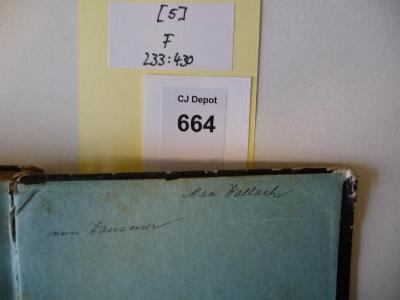 - (Zausmer, ?), Von Hand: Autogramm; 'von Zausmer'. 