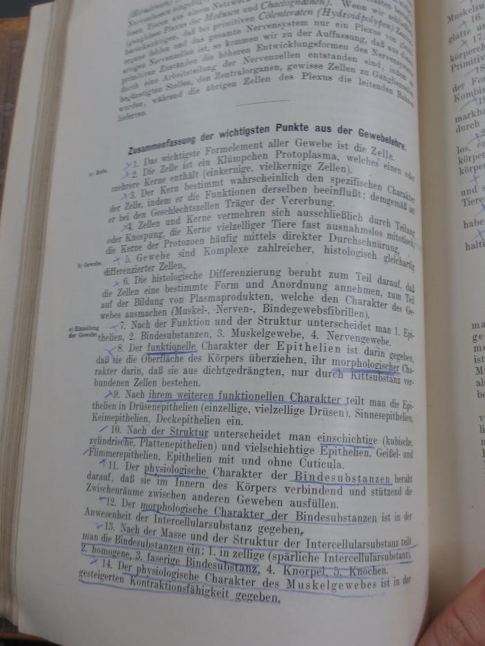 X 4170 aa, Ers.: Lehrbuch der Zoologie (1916);G45II / 2404 (unbekannt), Von Hand: Annotation. 