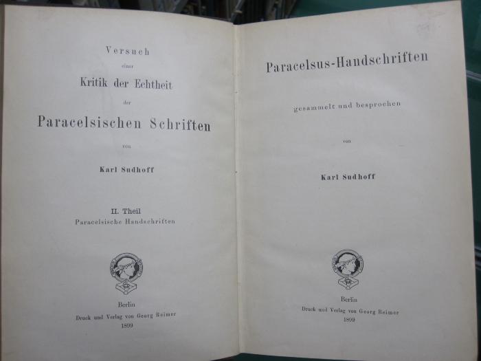 Kh 536 2: Paracelsus-Handschriften (1899)