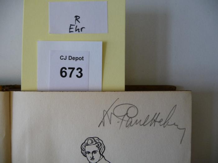 - (Habermann [?], Paul), Von Hand: Autogramm; 'Dr. Paul Habermann [?]'. 
