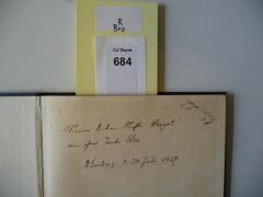 - (Lichtwitz, Margot;[?], Else), Von Hand: Widmung; 'Meiner lieben Nichte Margot
von ihrer Tante Else
Nürnberg, d. 20. Juli 1927
Margot Lichtwitz'. 