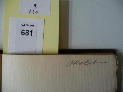 - (Cohn, Otto), Von Hand: Autogramm; 'Otto Cohn'. 