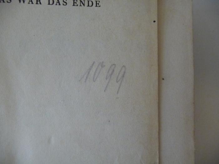 -, Von Hand: Nummer; '1099'