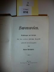 R Hir: Saronrosen : Erzählungen und Gedichte für die reifere jüdische Jugend (1903)