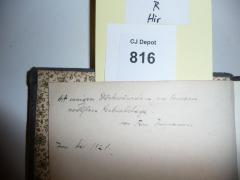 - (Jurmann, [?]), Von Hand: Widmung; 'Mit innigen Glückwünschen zu Deinem zwölften Geburtstage
von Familie Jurmann
Im Mai 1921 '. 