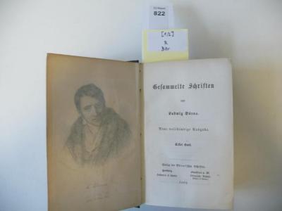 R Bör 1/2: Ludwig Börne's Gesammelte Schriften. Erster und Zweiter Band (1862)