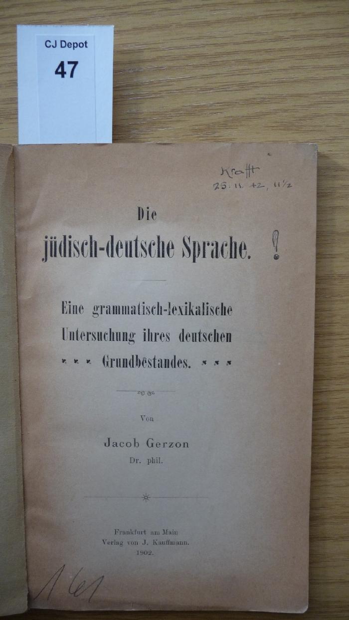 - (Krafft, [?]), Von Hand: Autogramm; 'Krafft 25.11.42, 11 1/2'. 