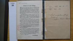 - (Simson, [?]), Von Hand: Notiz; 'Das regelmäßige Verbum außer Pual u. Hophal'. 
