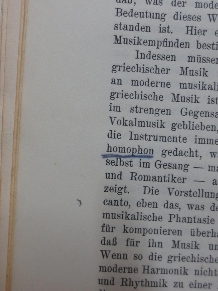 Hi 33 2. Ex.: Plato und die sogenannten Pythagoreer  (1923);G46II / 710 (unbekannt), Von Hand: Annotation. 