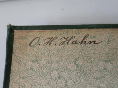 Az 530: Facts and Fakes About Cuba : a Review of the Various Stories Circulated in The United States Concerning the Present Insurrection ([1897]);G45II / 527 (Hahn, O. H.), Von Hand: Autogramm, Name; 'O. H. Hahn'. 