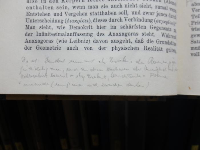 Hi 33 2. Ex.: Plato und die sogenannten Pythagoreer  (1923);G46II / 710 (unbekannt), Von Hand: Annotation; '[...]'. 