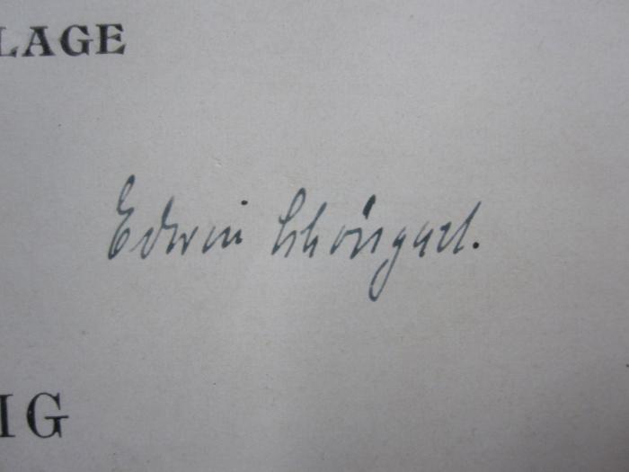 Ki 78 h: Knochen, Gelenke, Bänder (1918);G46 / 2482 (Schöngart, Erwin), Von Hand: Autogramm, Name; 'Erwin Schöngart'. 