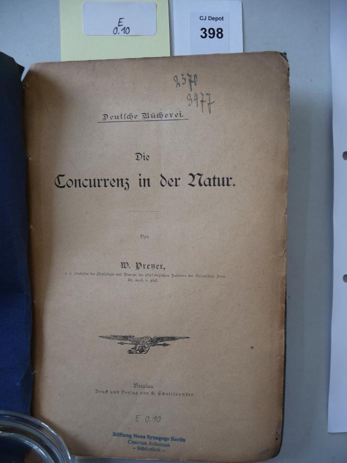 E 0 10: Die Concurrenz in der Natur (1882)