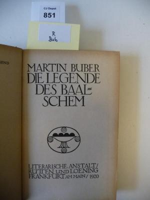 R Bub: Die Legende des Baal-Schem (1920)