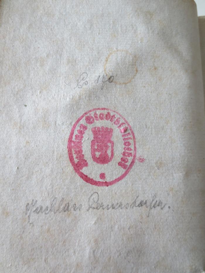  Doolin von Maynz : ein Rittergedicht in zehn Gesängen (1797);- (Kammer für Arbeiter und Angestellte für Wien), Von Hand: Signatur; 'Ps 170'. 