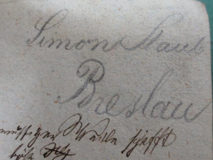  Maria Stuart : Macbeth (1822);- (Staub, Simon), Von Hand: Name, Ortsangabe, Autogramm; 'Simon Staub Breslau'. 
