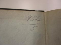 - (Jüdisch-Theologisches Seminar Fraenckel'scher Stiftung (Breslau) ), Von Hand: Nummer; '952/5'. 