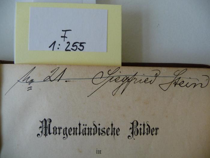 - (Stein, Siegfried), Durchgestrichen: Autogramm; 'No. 21 Siegfried Stein'. 