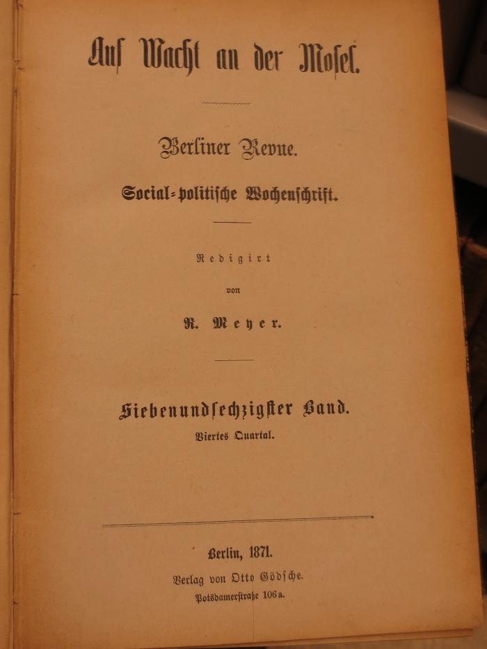 XIV 17149 67, 1871: Auf Wacht an der Mosel  (1871)