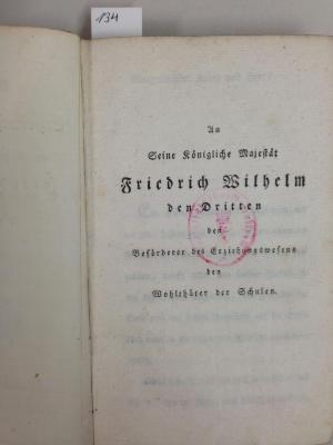  Grundsätze der Erziehung und des Unterrichts für Eltern, Hauslehrer und Schulmänner (1801)