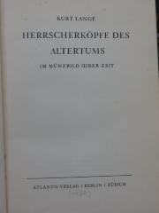 Ab 222 2. Ex.: Herrscherköpfe des Altertums im Münzbild ihrer Zeit (1938)