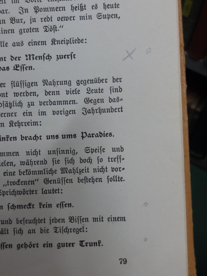 Ah 252 2. Ex.: Das Bier im Volksmund : Alte Sprichwörter und Redensarten (1930);G45II / 1265 (unbekannt), Von Hand: Annotation. 