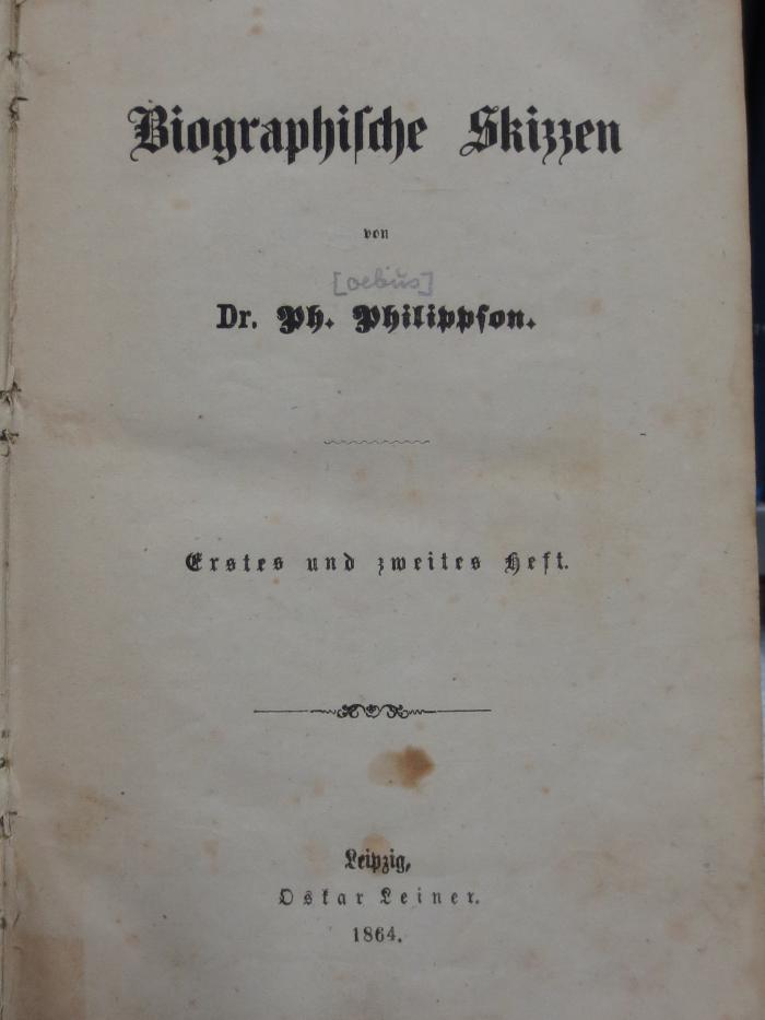 Ah 285 1.2: Biographische Skizzen (1864)