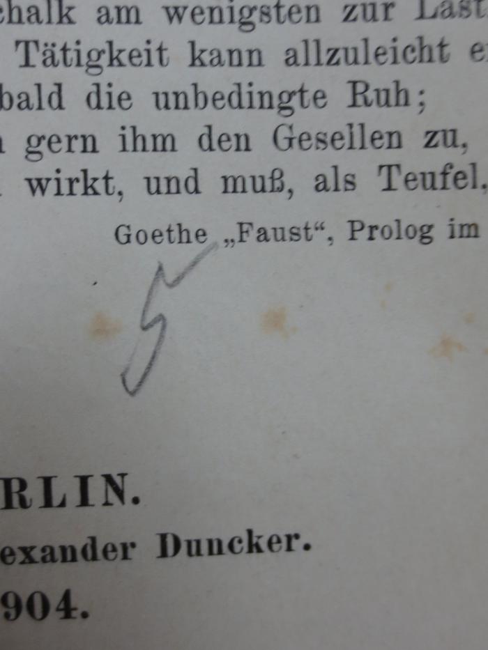 Ah 304: Der Ursprung des Harlekin : Ein kulturgeschichtliches Problem (1904);G45II / 1421 (unbekannt), Von Hand: Nummer; '5'. 