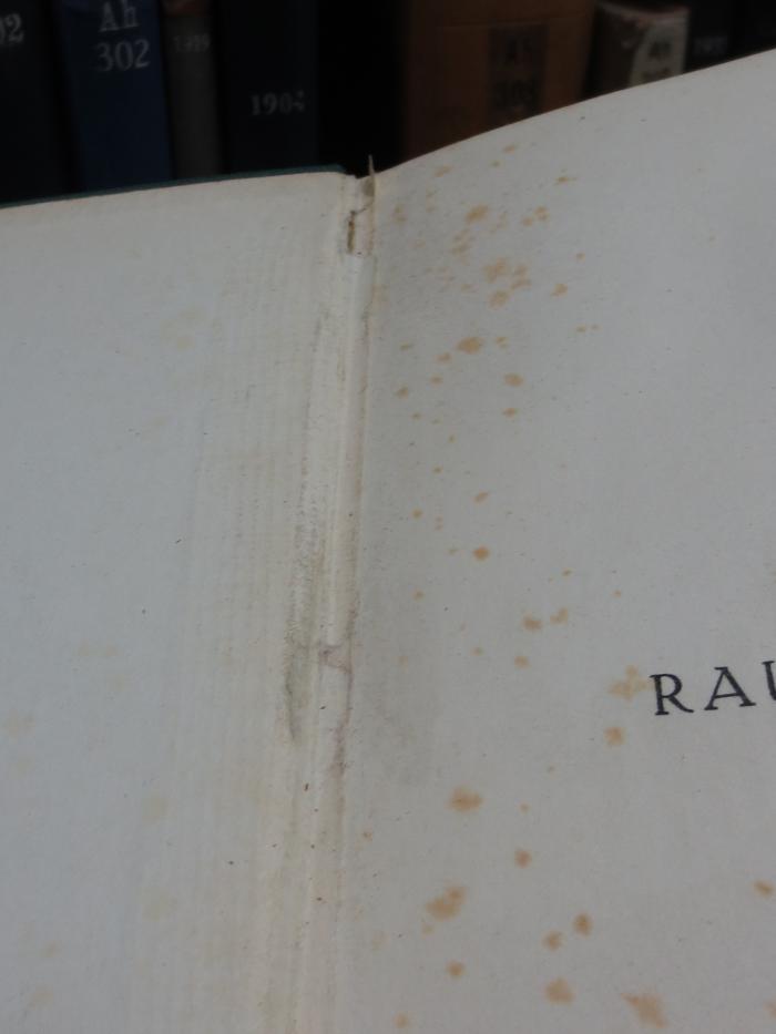 Ah 305: Auf rauhem Wege : Jugenderinnerungen eines deutschen Professors (1927);G45II / 2117 (unbekannt), Ausriss: -. 